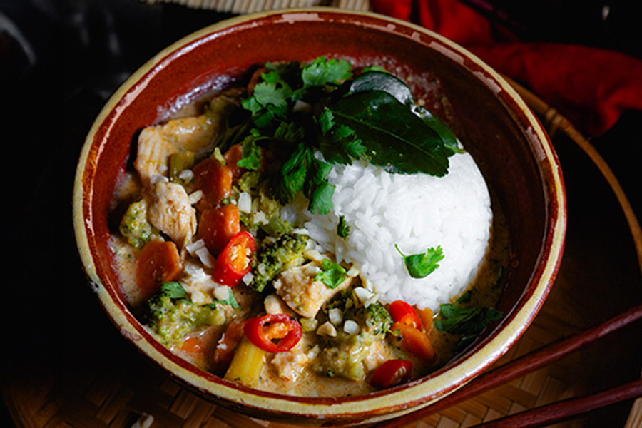 Chicker red curry recept